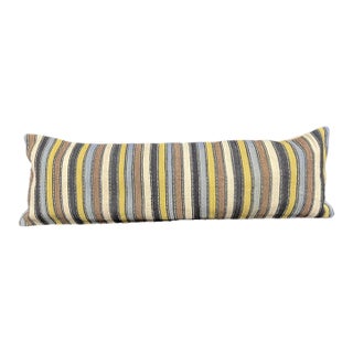 Turkish Hemp Pillow Cushion Natural Beige Brown Cushion Cover 14"x45" For Sale