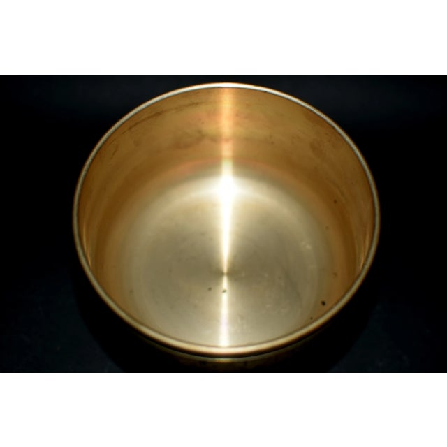 Vintage Japanese Singing Bowl Solid Brass - 3 Pieces For Sale - Image 9 of 9