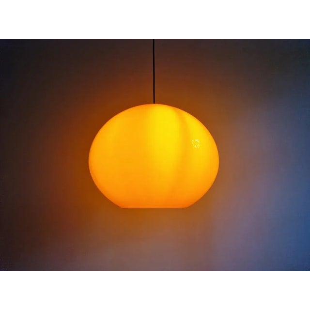 Oignon Xen Suspension in Orange Opaline Glass by Alessandro Pianon for Vistosi, 1960s For Sale - Image 14 of 16