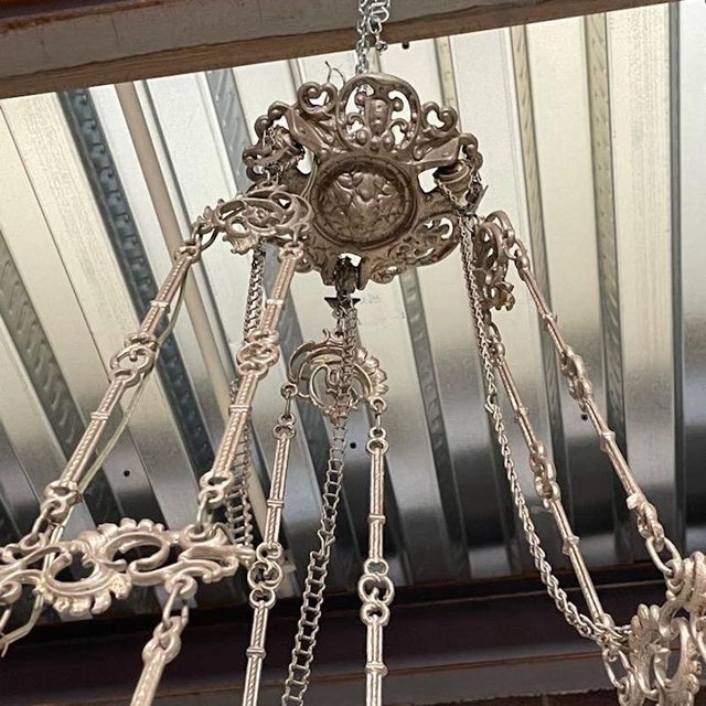 Vintage Oil Pendant Lamp, 1920s For Sale - Image 15 of 16