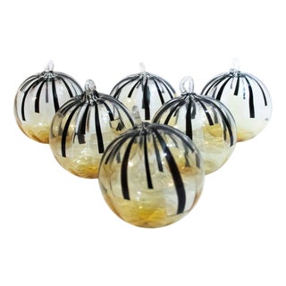 Murano Christmas Baubles by Mariana Iskra for Ribes Studio, Set of 6 For Sale