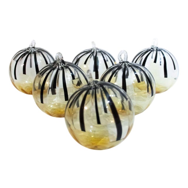 Murano Christmas Baubles by Mariana Iskra for Ribes Studio, Set of 6 For Sale