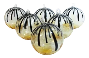 Murano Christmas Baubles by Mariana Iskra for Ribes Studio, Set of 6