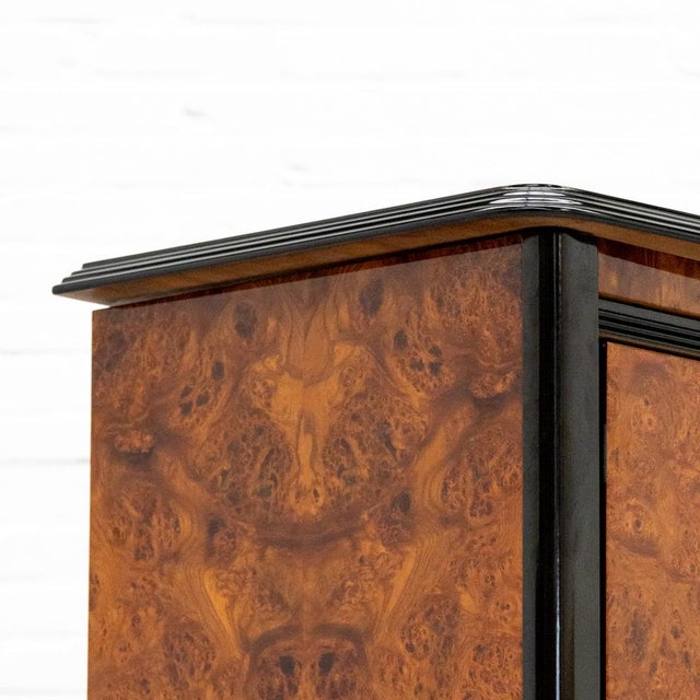 Vintage Italian Sideboard in Burl Wood, 1980s For Sale - Image 6 of 16