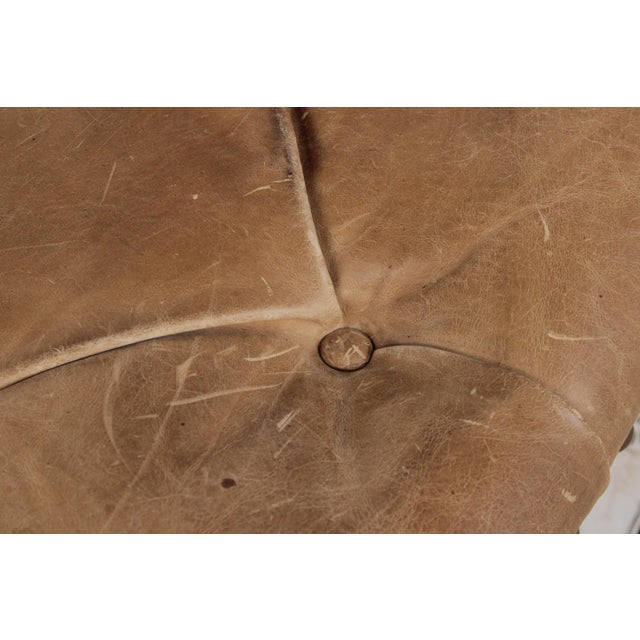 Thomasville Pair of Tufted Leather Stools For Sale - Image 12 of 14