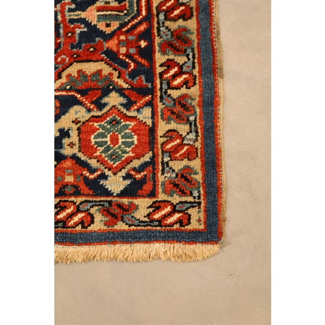 Antique Hand Knotted Persian Heriz Room Size Rug 12' X 15' For Sale In Philadelphia - Image 6 of 14