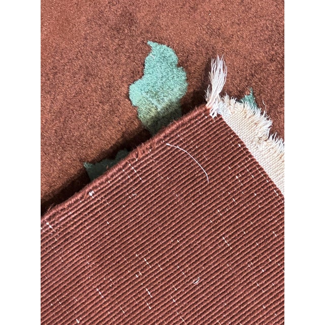Textile 20th Century Chinese Art Deco Copper Coloured Nichols Rug, 1920 For Sale - Image 7 of 14