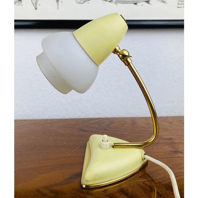 Vintage Italian Golden Yellow Bedside Lamps, 1950s, Set of 2 For Sale - Image 9 of 10