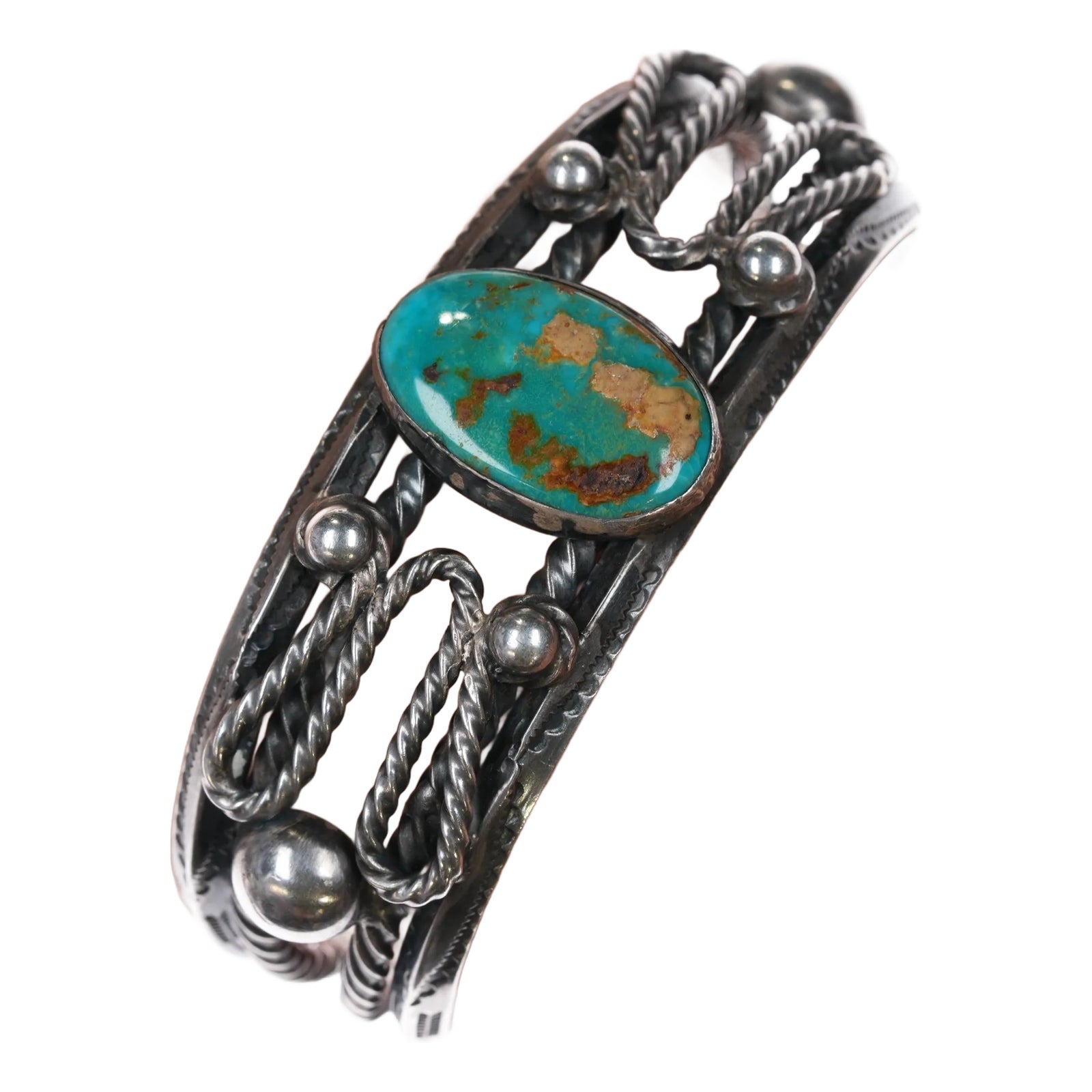 Half-Round WireCuff 1940～Vintage Navajo 6.5