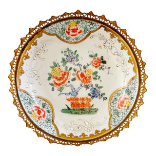 Antique 19th Century French Samson Famille Rose Ormolu-Mounted Porcelain Low Bowl For Sale