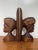 Folk Art Vintage African Hand Carved Wood Couple Bust Bookends Tribal Folk Art 12" For Sale - Image 3 of 15