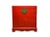Asian Modern Red Square Trunk For Sale In New York - Image 6 of 6