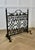 Very Heavy Old Gothic Wrought Iron Fire Screen This is a very attractive piece, the wrought iron work is superbly executed...