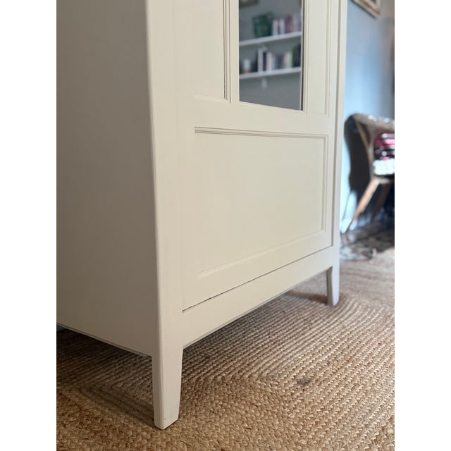 Beige Vintage Parisian Wardrobe and Mirror, 1940s For Sale - Image 8 of 18