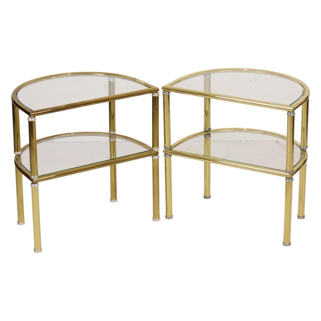 Hollywood Regency Side Tables in Chrome and Smoked Glass, 1970s, Set of 2 For Sale - Image 10 of 18