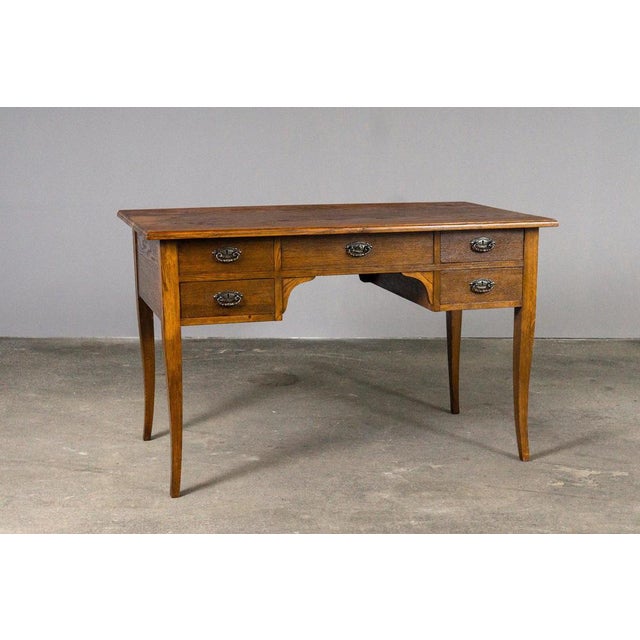Art Nouveau Desk in Oak For Sale - Image 5 of 18
