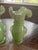 Traditional Vintage Fenton Mint Green Pair of Ruffled Vases For Sale - Image 3 of 5