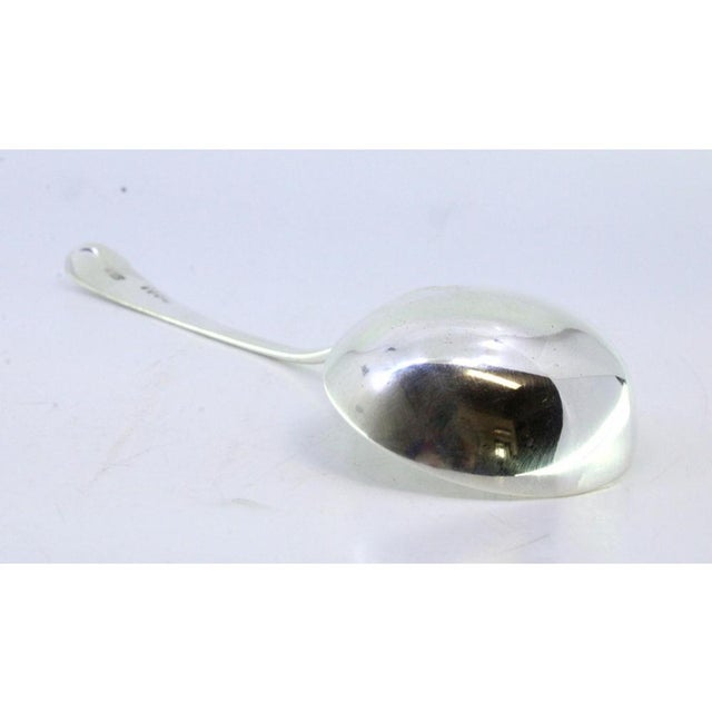 Metal Plain Silver Sauce Spoon with Handle For Sale - Image 7 of 8