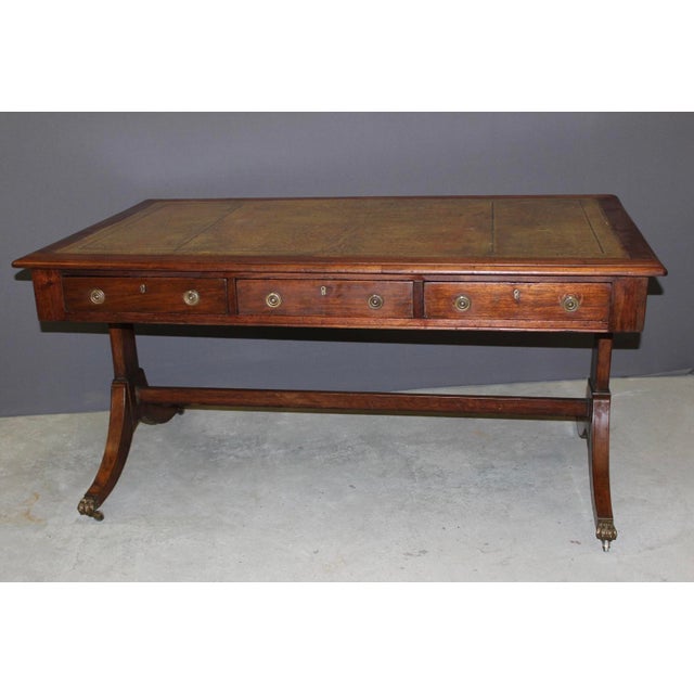English Mahogany Desk, 1900 For Sale - Image 3 of 15