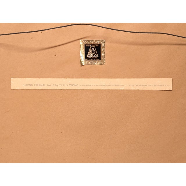 Chinese 1950s "Spring Eternal No. 6" Lithograph by Tyrus Wong For Sale - Image 3 of 3