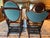A beautiful matched pair of antique Franklin Victorian rocking chairs featuring classic barley twist turnings, scroll...