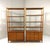 Set of 2 wall units. Beech wooden uprights with adjustable pressed wooden shelves. Each wall unit has a pressed wooden...