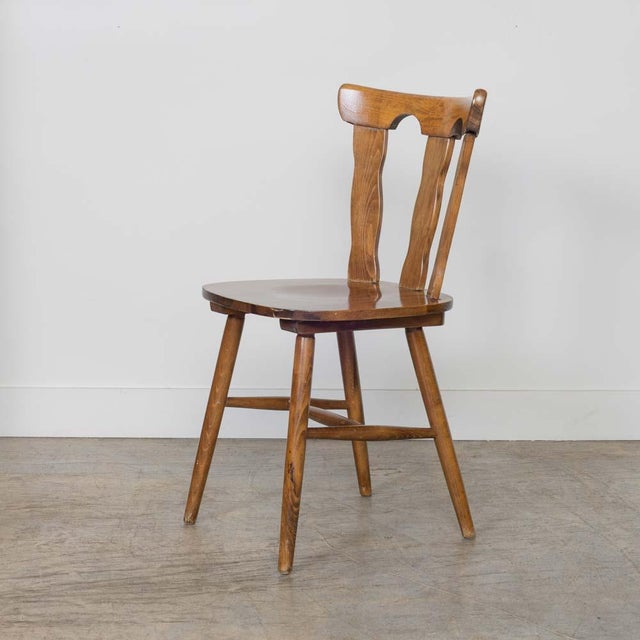 1950s 1950s French Wood Brutalist Chair For Sale - Image 5 of 12