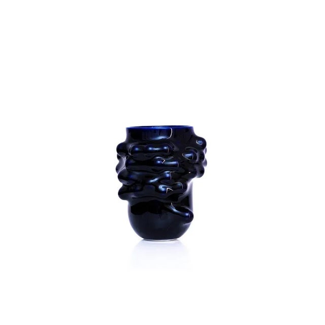 Ceramic Bumps 2.0 Cobalt Blue Vase by Arkadiusz Szwed For Sale - Image 7 of 13