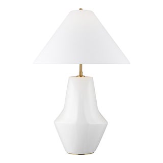 Kelly Wearstler by Visual Comfort Studio Contour Short Table Lamp, White For Sale