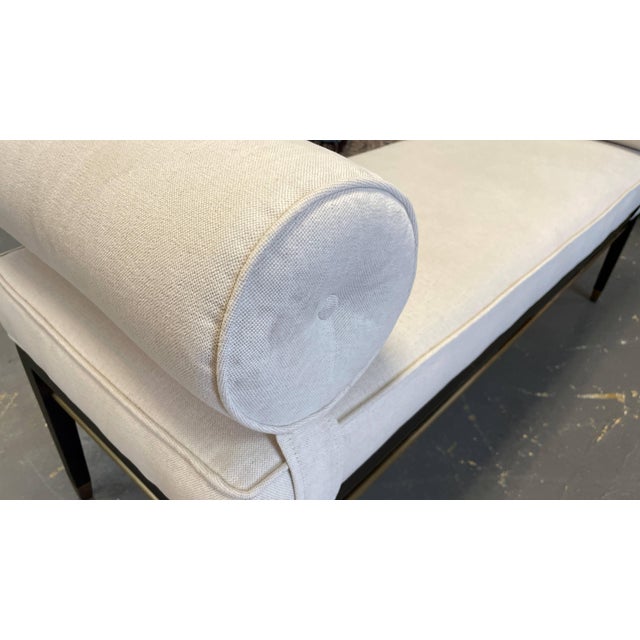 Bolster Arm Bench Attributed to Vanguard Chairish