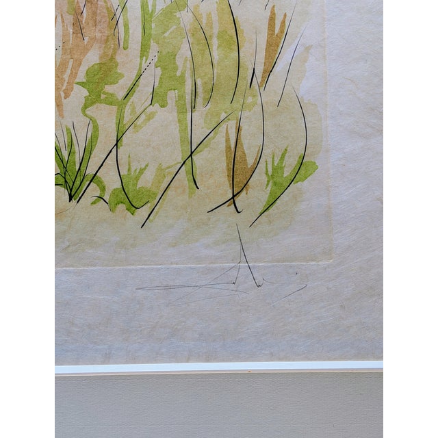 1970s Salvador Dali, The Deer, Original Drypoint Etching with Hand-Colored Stencil on Japon Paper, 1974 For Sale - Image 5 of 12