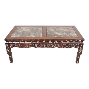 Mid-Century Chinese Coffee Table With Mother of Pearl Inlay