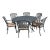 Beautiful Cast Aluminum Patio Set Table and 6 Chairs** For Sale