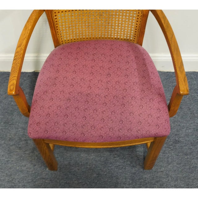 Brown Thomasville American Country Collection Cane Back Dining Arm Chair 20521-861-862 For Sale - Image 8 of 11