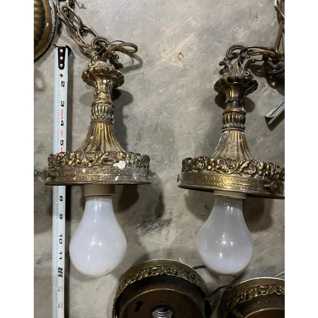 Vintage Pendant Lights- Needs Restoration - a Pair For Sale In Atlanta - Image 6 of 10