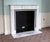 Traditional Waldorf Astoria English Regency White Marble Mantel For Sale - Image 3 of 13
