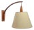 Danish Teak Rotatable Wall Lamp, 1960s For Sale