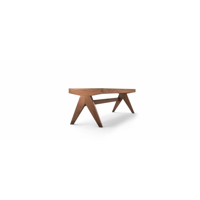 Bench designed by pierre jeanneret circa 1955, relaunched in 2020. manufactured by cassina in italy. cassina continues its...