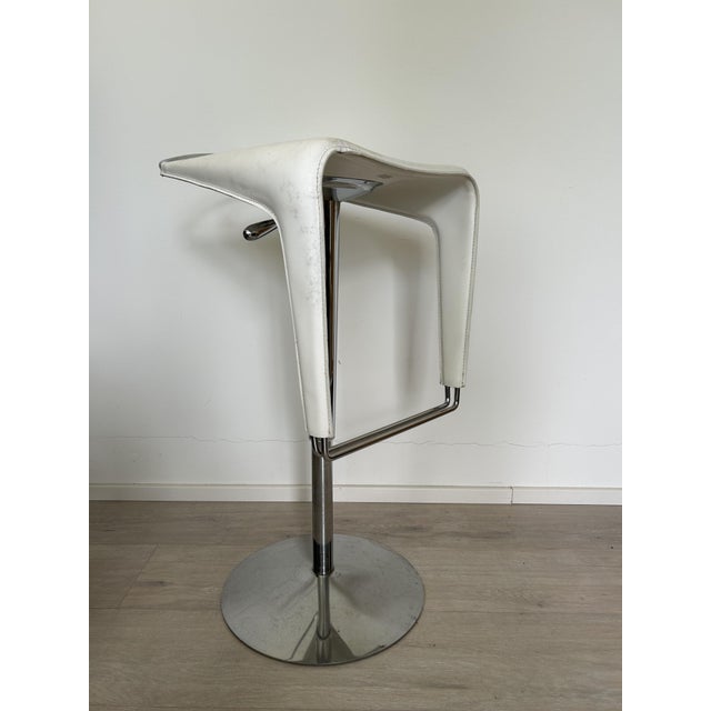Vintage Italian Leather Bar Stool, 1980s For Sale - Image 6 of 12
