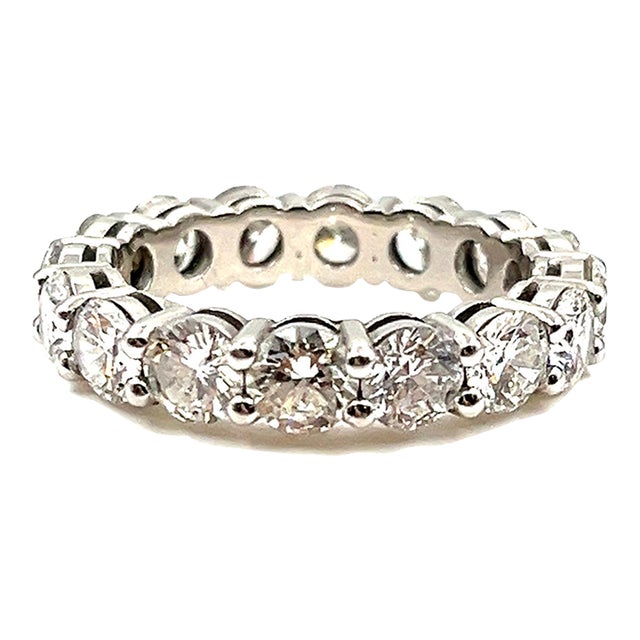 5.21 Ct Diamond Eternity Ring Size 7.5 For Sale