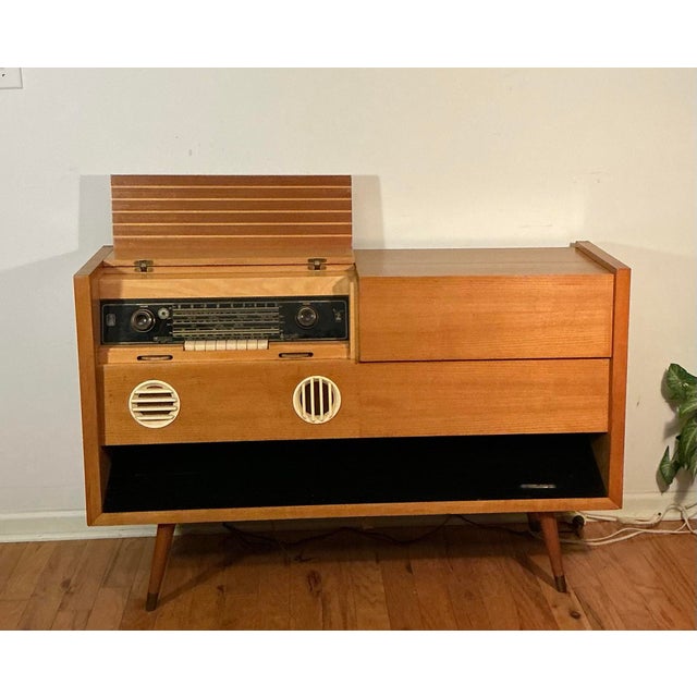 Mid Century Modern Grundig Majestic Stereo Console made in Germany made in the mid 1950s. Original HI-FI sound turner with...