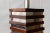 Mid-Century Modern Pair of French Stacked Wood and Chrome Table Lamps For Sale - Image 3 of 12