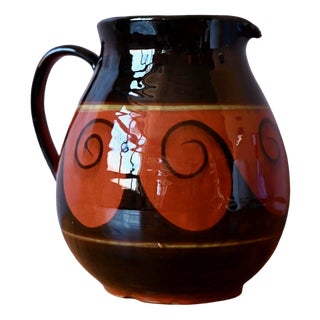Handcrafted Ceramic Pitcher by E.K. Chaixia, 1970s For Sale