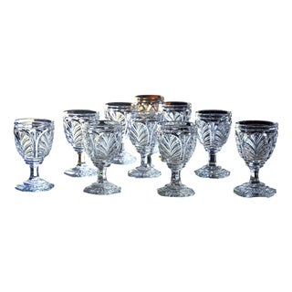 19th Century Charles X Aumale Model Water Glasses in Translucent Crystal from Baccarat, 1880, Set of 12 For Sale