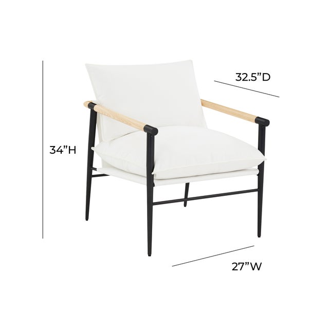 Cali Pearl Performance Fabric Accent Chair For Sale In Los Angeles - Image 6 of 6