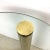 Mid 20th Century Mid 20th Century Midcentury Modern Glass Top Cantilever Table With Circular Brass Finish For Sale - Image 5 of 7