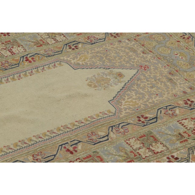 1950s Vintage Turkish Anatolian Prayer Rug With Ivory Mihrab Design - Rug & Kilim For Sale - Image 5 of 9