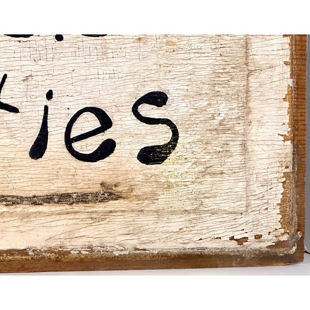 Primitive Folk Art Hand Painted 'Eccentricities' Sign For Sale - Image 4 of 14