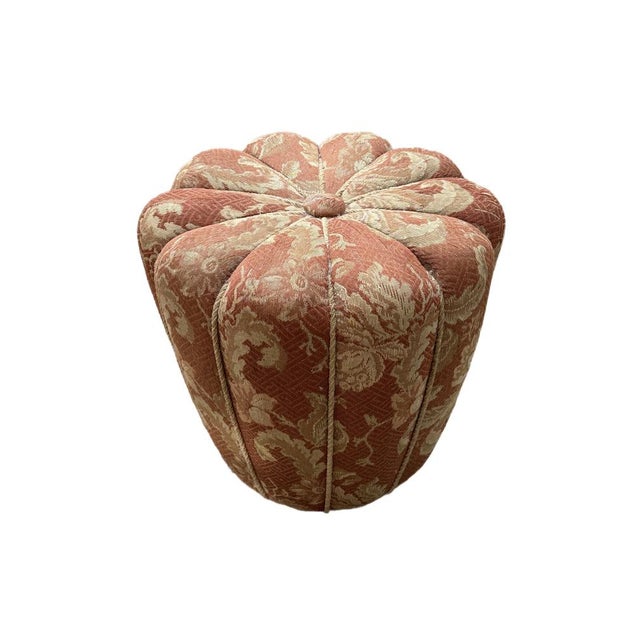 Textile Vintage Czech Pumpkin Ottoman by Jindrich Halabala for Cesky Nabytek, 1950s For Sale - Image 7 of 7