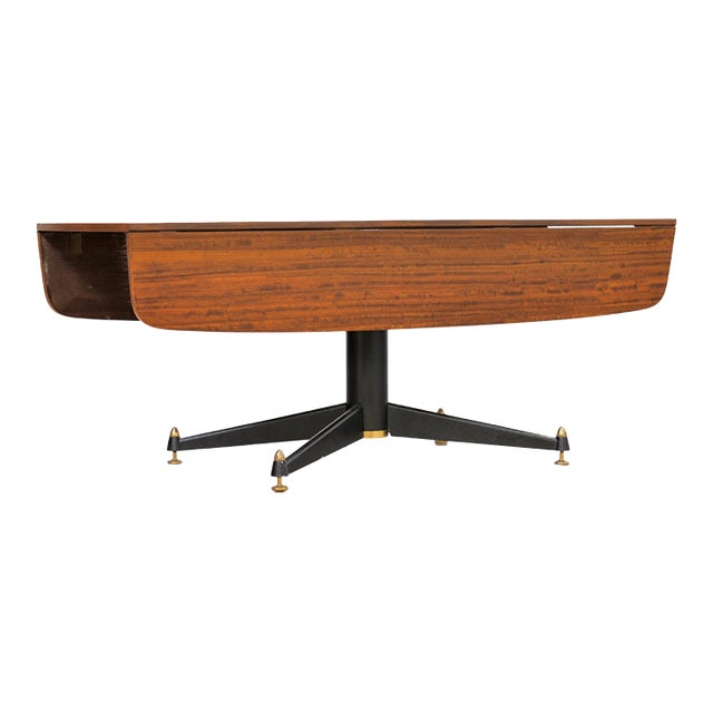 1950s Elevator Coffee Drop Leaf Dining Table by E Gomme For Sale